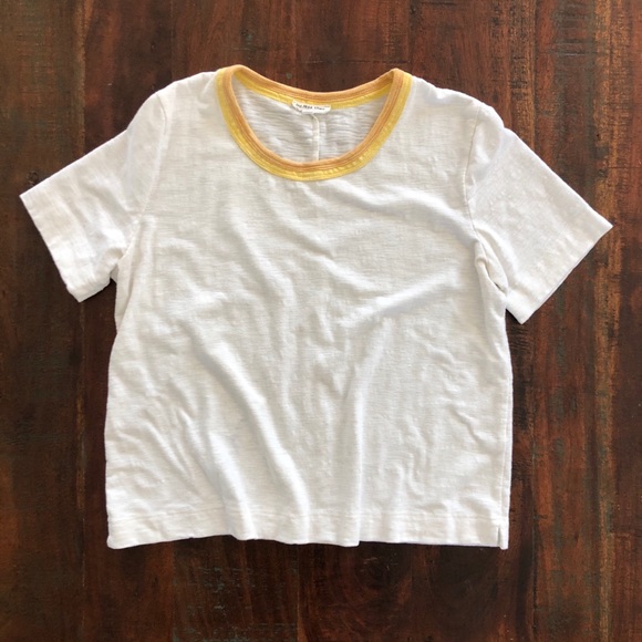 No Less Than Yellow Ribbed Tee - Picture 1 of 6